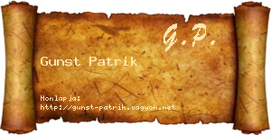 Gunst Patrik névjegykártya